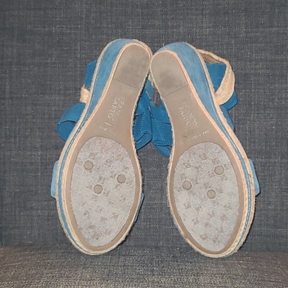 Franco Sarto Turquoise Wedge Sandals - Picture 3 of 8